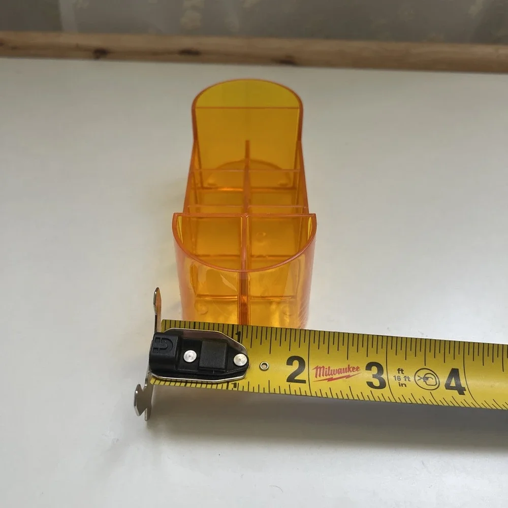 Vtg Clinique Acrylic Lipstick Cosmetic Makeup Organizer Display Case Orange‎